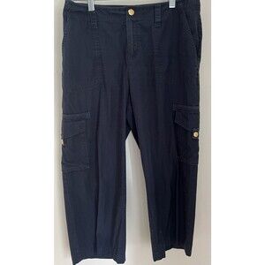 Chaps capri pants Women’s Cotton Navy Cropped Size 6 preppy cargo pockets